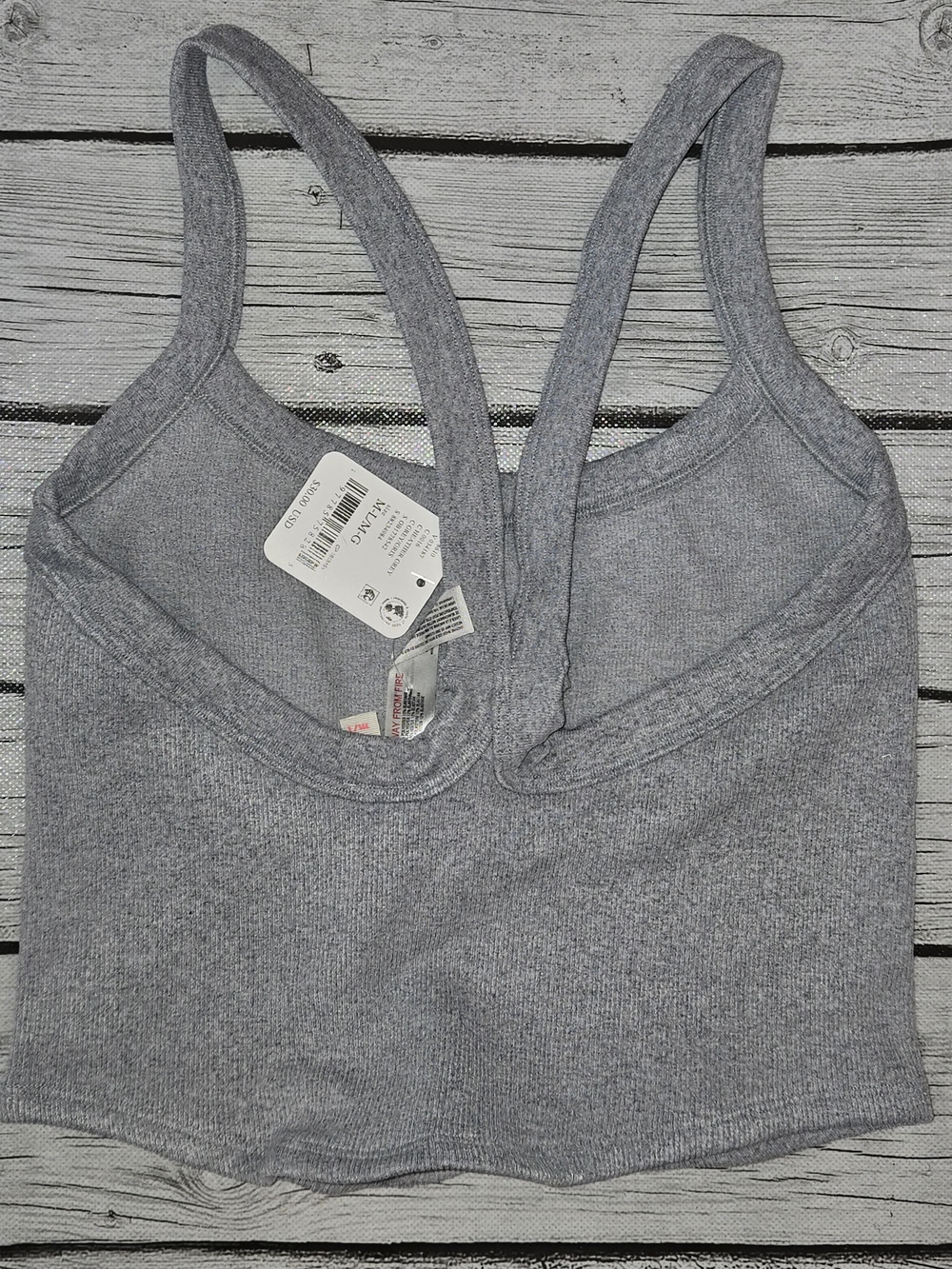 NWT FP Movement by Free People All Clear Solid Cami Heather Gray Womens M-L - Picture 4 of 6